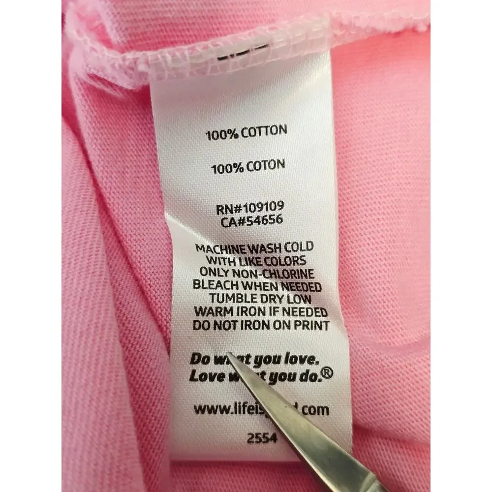 Life is Good Crusher Tee Pink Unlimited Smileage Tank Top XXL - Picture 5 of 5